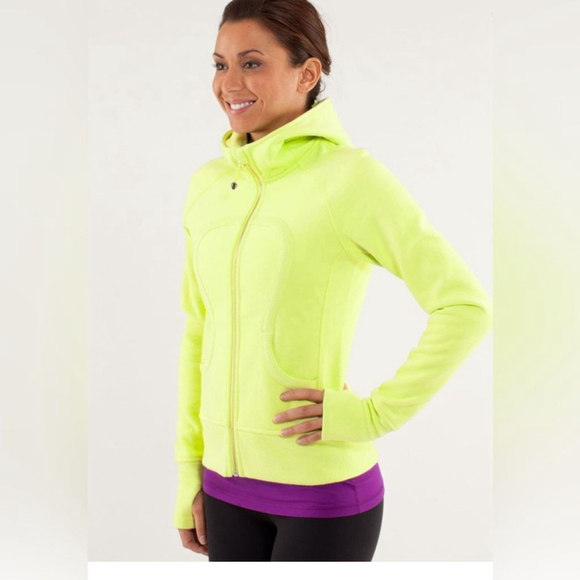 lululemon athletica Tops - Lululemon Scuba Hoodie Stretch Clarity Yellow Size 4